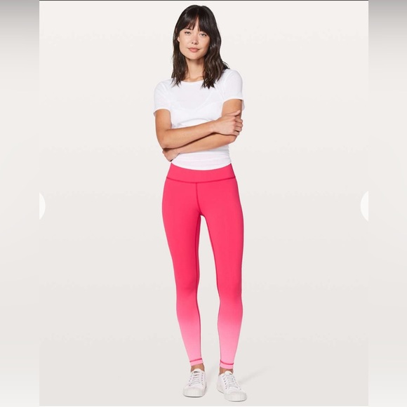 lululemon athletica Pants - Lululemon Wunder Under Hi-Rise Legging *28"
Ombre Fuchsia Pink - Size 12 - RARE